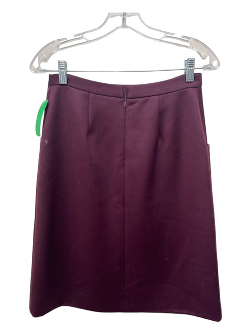 Raoul Size 4 Bordeaux Wool Pencil Pockets Midi Skirt Bordeaux / 4