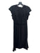 Altuzarra Size 40 Black Silk Flutter Cap sleeve Cut Outs Midi Back Zip Dress Black / 40