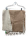 Beige & Tan Fringe Colorblock scarf Beige & Tan / Large