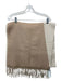 Beige & Tan Fringe Colorblock scarf Beige & Tan / Large