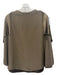 Karolina Zmarlak Size S Olive Green Acetate Blend Cape Back Zip Split Sleeve Top Olive Green / S