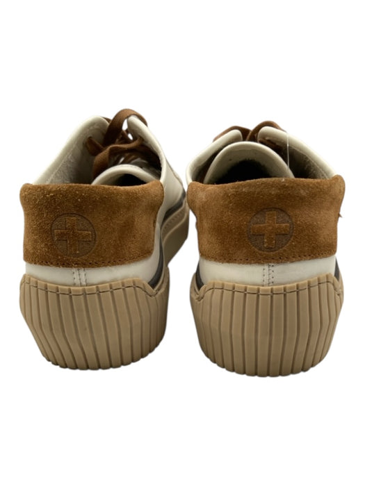 ME + EM Shoe Size 39 White, Brown, Tan Leather Upper round toe lace up Sneakers White, Brown, Tan / 39