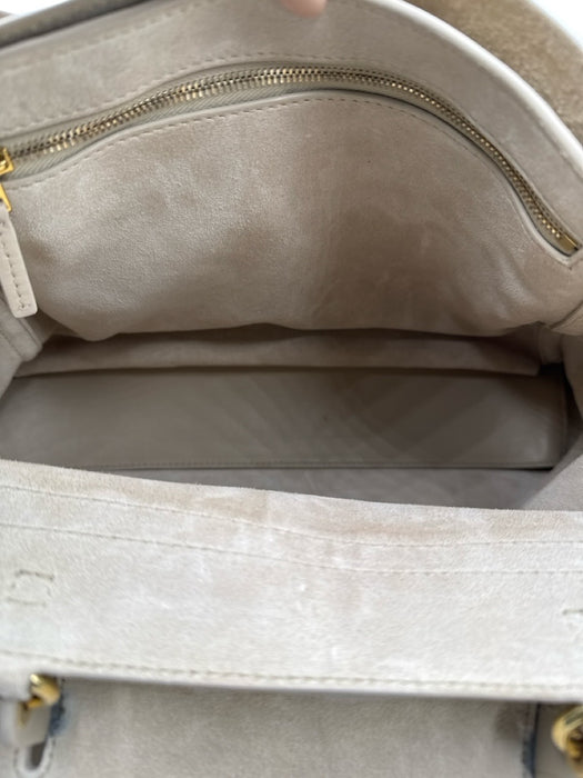 Bottega Veneta Beige Leather Gold Tone Hardware Flap Braided Detail Shoulder Bag Beige / Medium