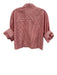 TWP Size XS/S Red & White Cotton Striped 1/2 Sleeve Button Up Cropped Top Red & White / XS/S