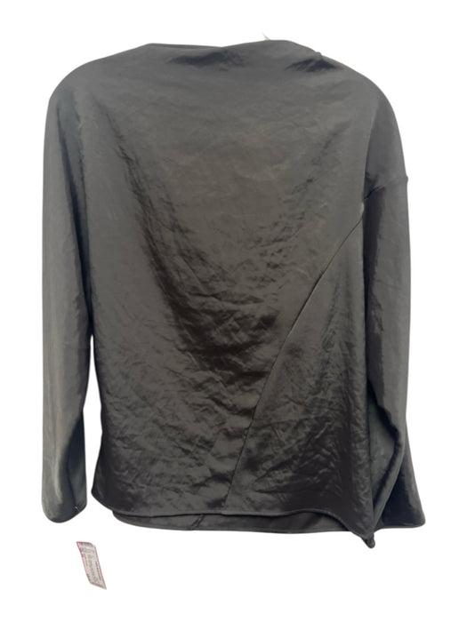 Karolina Zmarlak Size XS Black Polyester Long Sleeve Ruched Detail Top Black / XS