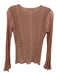 Zimmermann Size 0 Pink Missing Fabric Tag Metallic Thread Ribbed Knit Top Pink / 0