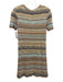 Missoni Size 40 Beige, Blue & Brown Viscose Blend Knit Abstract Stripe Dress Beige, Blue & Brown / 40