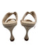 Aquazzura Shoe Size 39.5 Blush Beige Leather Upper Patent Twist Mule Sandals Blush Beige / 39.5