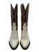Partow Shoe Size 39.5 Brown & White Leather Pointed Toe Western Knee High Boots Brown & White / 39.5