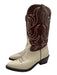 Partow Shoe Size 39.5 Brown & White Leather Pointed Toe Western Knee High Boots Brown & White / 39.5