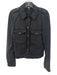 Paige Size S Navy Blue Lyocell & Elastane Buttons Breast Pockets Jacket Navy Blue / S