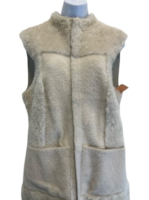 Karolina Zmarlak Size S Cream Lamb Shearling Sleeveless Reversible Vest Cream / S