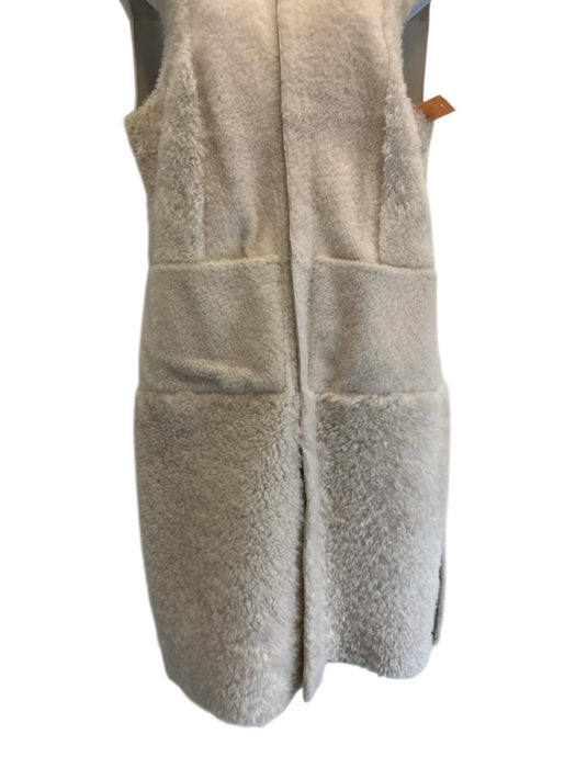 Karolina Zmarlak Size S Cream Lamb Shearling Sleeveless Reversible Vest Cream / S