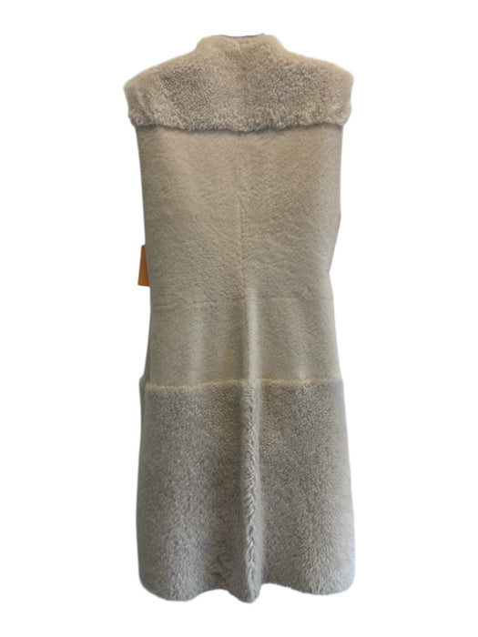 Karolina Zmarlak Size S Cream Lamb Shearling Sleeveless Reversible Vest Cream / S