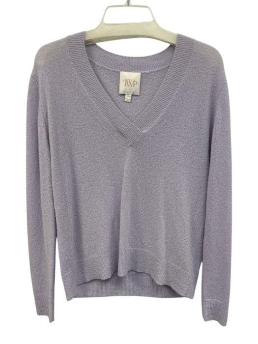 TWP Size XS Light Purple Cashmere & Nylon Long Sleeve V Neck Textured Sweater Light Purple / XS