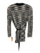 M Missoni Size 8 Black, Cream, Pink Merino Wool & Viscose Long Sleeve Cardigan Black, Cream, Pink / 8