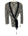 M Missoni Size 8 Black, Cream, Pink Merino Wool & Viscose Long Sleeve Cardigan Black, Cream, Pink / 8