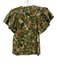 Ulla Johnson Size 0 Green, Blue, Multi Cotton Ruffle Cap Sleeve 1/4 Zip Top Green, Blue, Multi / 0