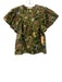 Ulla Johnson Size 0 Green, Blue, Multi Cotton Ruffle Cap Sleeve 1/4 Zip Top Green, Blue, Multi / 0