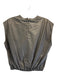 TWP Size S Gray Leather Sleeveless Elastic Waist Vest Top Gray / S