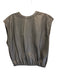 TWP Size S Gray Leather Sleeveless Elastic Waist Vest Top Gray / S