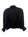 TWP Size XS/S Black Viscose & Linen Scrunch Sleeve Buttons Collar Crop Top Black / XS/S