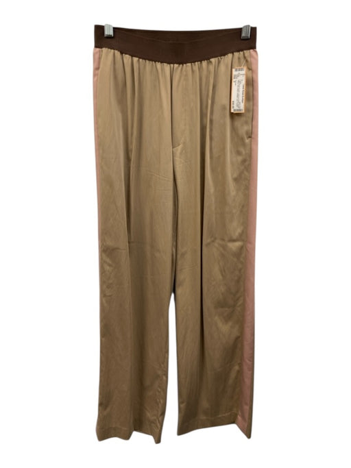 Astraet Size 0 Light brown & pink Cupra & Nylon Elastic Waist Side Stripe Pants Light brown & pink / 0