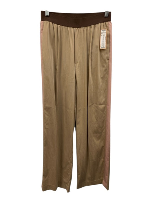 Astraet Size 0 Light brown & pink Cupra & Nylon Elastic Waist Side Stripe Pants Light brown & pink / 0