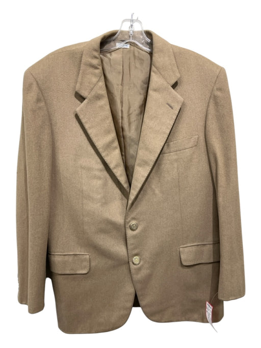 Brioni AS IS Brown Cashmere Solid 2 Button Men's Blazer 42