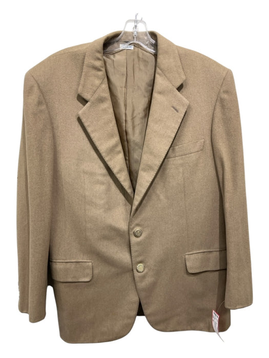 Brioni AS IS Brown Cashmere Solid 2 Button Men's Blazer 42