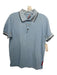 Prada Size Est S Light blue Cotton Solid Polo Men's Short Sleeve Est S