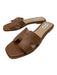 Steve Madden Shoe Size 11 Brown Leather Flat H Mule Slides Sandals Brown / 11