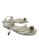 Bottega Veneta Shoe Size 41.5 White & Gold Leather Braided Apple Flat Sandals White & Gold / 41.5