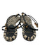 Altuzarra Shoe Size 41 Beige & Black Woven Raffia Thong T-Strap Flat Sandals Beige & Black / 41