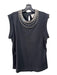 Cinq a Sept Size M Black & Crystals Cotton Crystal Embellishments Sleeveless Top Black & Crystals / M