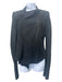 Rick Owens Size M Black Leather & Silk Draped Long Sleeve Moto Jacket Black / M