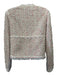 Giambattista Valli Size 44/M Pink, Taupe, White cotton & polyamide Tweed Jacket Pink, Taupe, White / 44/M