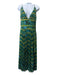 Altuzarra Size 42/L Green, Yellow, Blue Polyester Pleated Tie Dye Dress Green, Yellow, Blue / 42/L