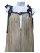 Ulla Johnson Size L Cream & Black Silk & Cotton Gauze Ribbon Straps Dress Cream & Black / L