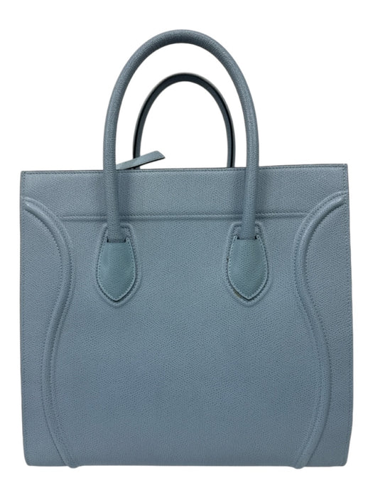 Celine Blue Leather Rolled Handles Bag Blue / M