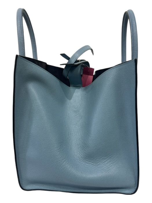 Celine Blue Leather Rolled Handles Bag Blue / M