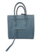 Celine Blue Leather Rolled Handles Bag Blue / M