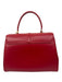 Celine Red Leather Turnlock Gold Hardware Flap Top Handle Bag Red / M