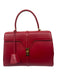 Celine Red Leather Turnlock Gold Hardware Flap Top Handle Bag Red / M