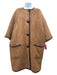 Gucci Size 38 Tan & brown Leather Shearling Button Front Short Sleeve Coat Tan & brown / 38