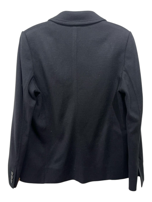 ME + EM Size 12 Black wool & acrylic blend Single Breasted Flap Pockets Jacket Black / 12