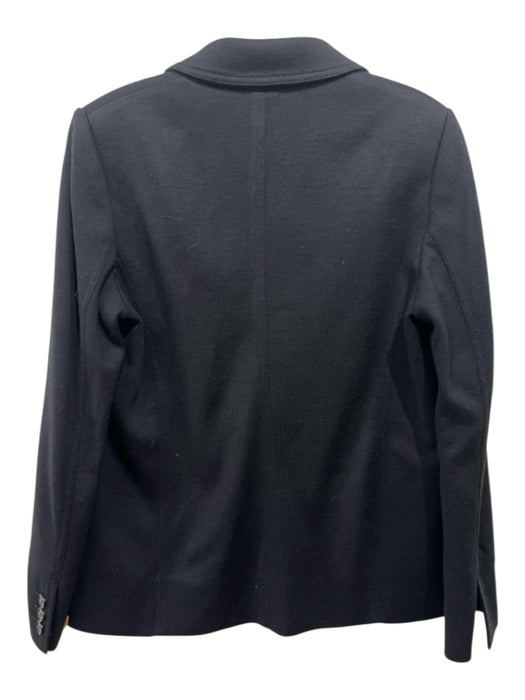 ME + EM Size 12 Black wool & acrylic blend Single Breasted Flap Pockets Jacket Black / 12