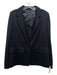 ME + EM Size 12 Black wool & acrylic blend Single Breasted Flap Pockets Jacket Black / 12