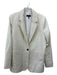 ME + EM Size 8 Cream Linen Blend Twill Single Breasted Patch Pockets Jacket Cream / 8