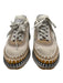 Chloe Shoe Size 41 Beige, Black, Cream Synthetic Knit Ribbed Sole Sneakers Beige, Black, Cream / 41